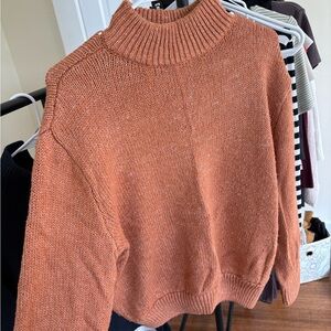 Aerie Women's Rust Turtleneck Sweater